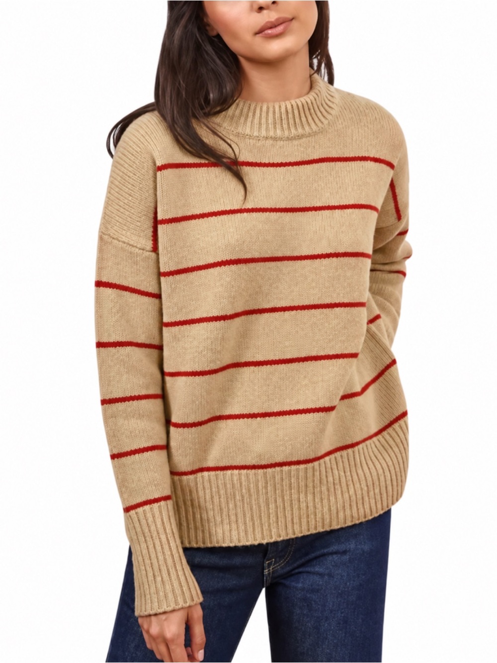 La Ligne Camel High Neck Sweater Size-X-Small Classic Minimalist